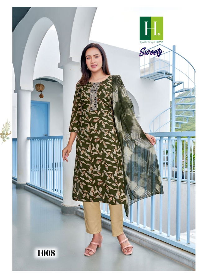 Hirwa Sweety Rayon Designer Readymade Suits Catalog